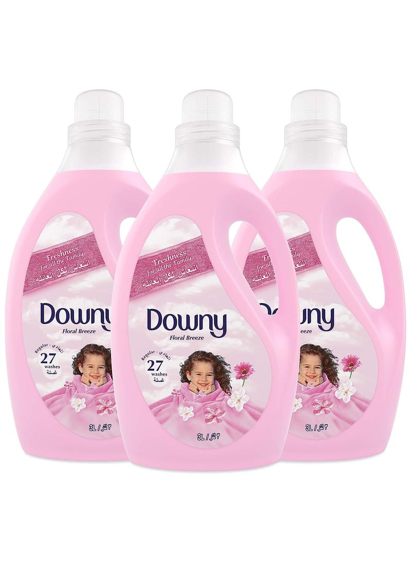 Downy Downy Regular Fabric Softener Floral Breeze, 3 x 3L  - Image 1