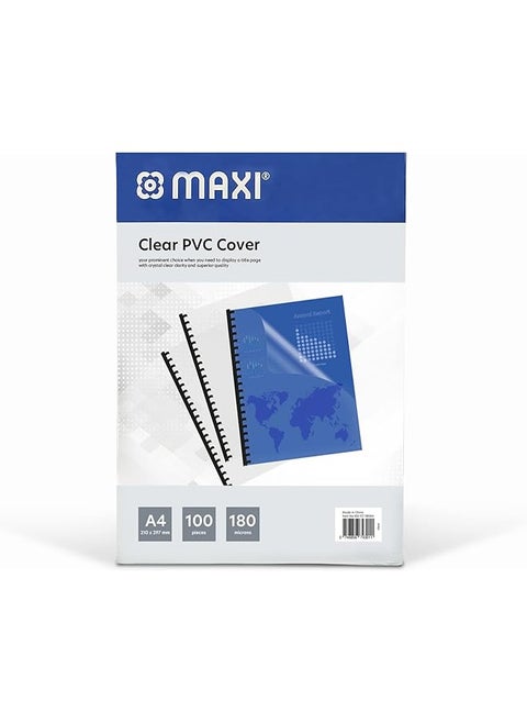 Clear Binding Cover A4 180 Micron Pack Of 100Pcs
