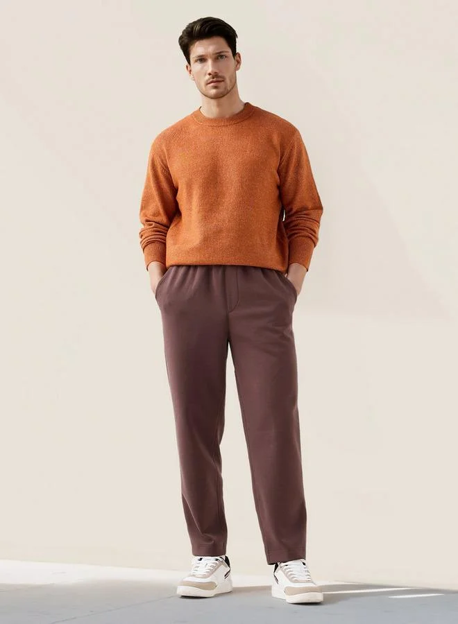 Splash FAV Textured Sweater with Crew Neck