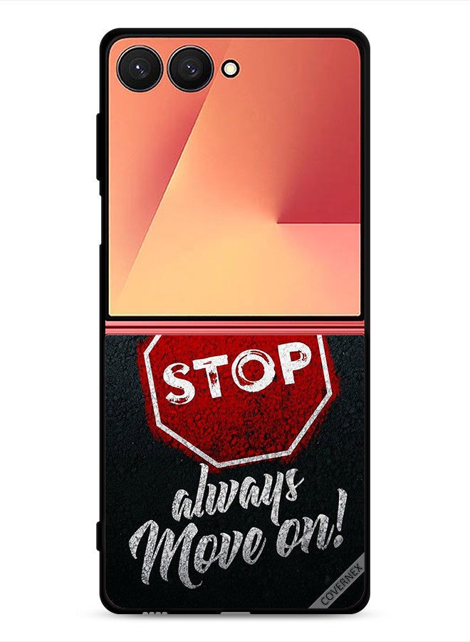 Covernex Samsung Galaxy Z Flip7 Protective Case Cover Never Stop Always Move On - Image 1