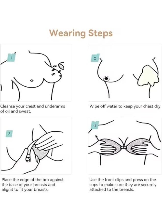 النساء جاكارد الدانتيل Strapless دفع صعود حمالة الصدر - سلسة غير مرئية حمالة الصدر اللاسلكية مع قابلة للتعديل ملفوفة أكواب، التنفس قابلة لإعادة الاستخدام الملابس الداخلية الناعمة، بالإضافة إلى حجم الملابس الداخلية الراحة - Image 2