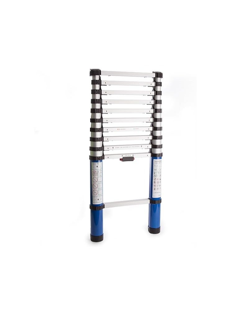 Telescopic Extension Ladder 3.2 Meters – Silver/Black – Durable and Portable