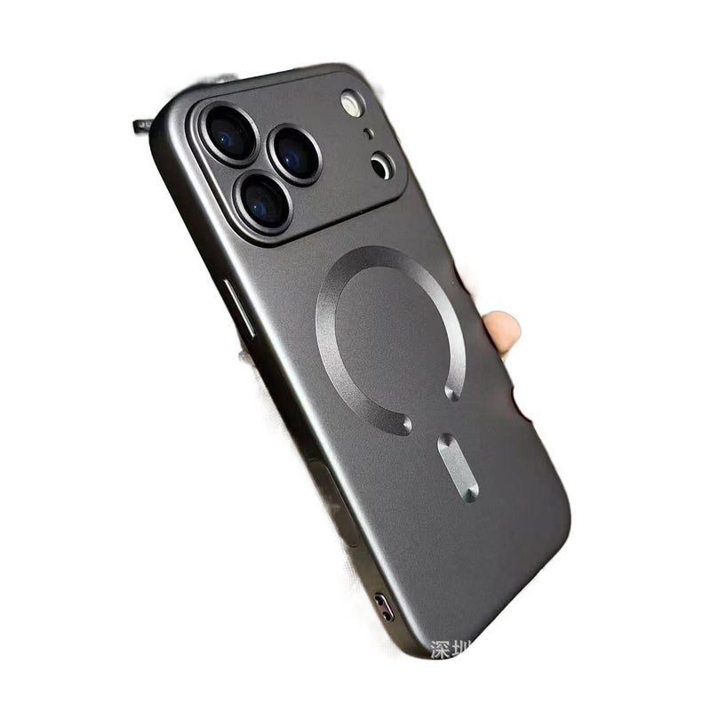 MS غطاء واقي بTPU لـ iPhone 15 / 15 Plus / 15 Pro / 15 Pro Max مع حماية من السقوط ومغناطيس قوي مع مقاوم للصدمات مع حماية عدسة باللون رمادي مغناطيسي من مادة TPU باللون الرمادي - Image 1