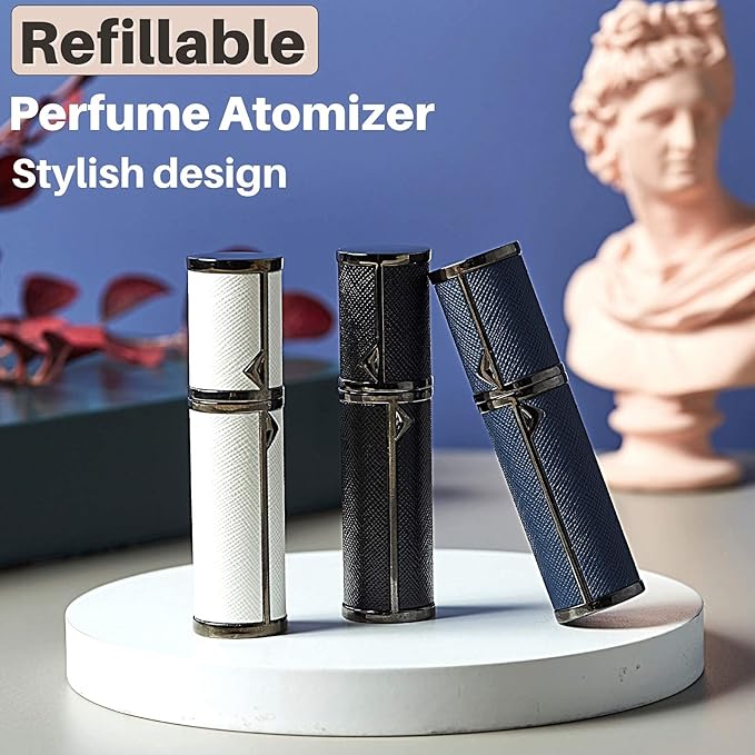 BRARIOS Refillable Portable Mini Perfume Atomiser for Travel 5ml Luxury Empty Leakproof Pump Perfume Spray bottle Atomiser for Man and Woman VioletGD - Image 2
