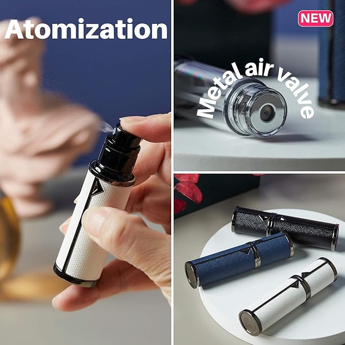 BRARIOS Refillable Portable Mini Perfume Atomiser for Travel 5ml Luxury Empty Leakproof Pump Perfume Spray bottle Atomiser for Man and Woman VioletGD - Image 4