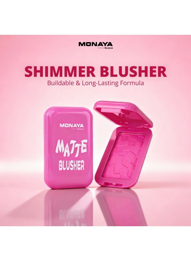 Monaya B004 Matte Blusher – Enhancing Powder Blush, Radiant Finish, Buildable & Long-Lasting Formula – Affordable Cheap Makeup for All Skin Tones - Image 4
