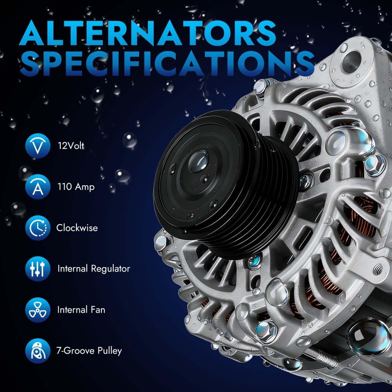 BDELI New Honda Accord Alternator Replacement For 2013 2014 2015 2016 2017 L4 2.4 L, 31100-5A2-A02, 31100-5A2-A02RM, 31100-5A2-AA000M2, AHGA88, A005TL0581, A005TL0581ZC, AMT0277, 40048179 - Image 3