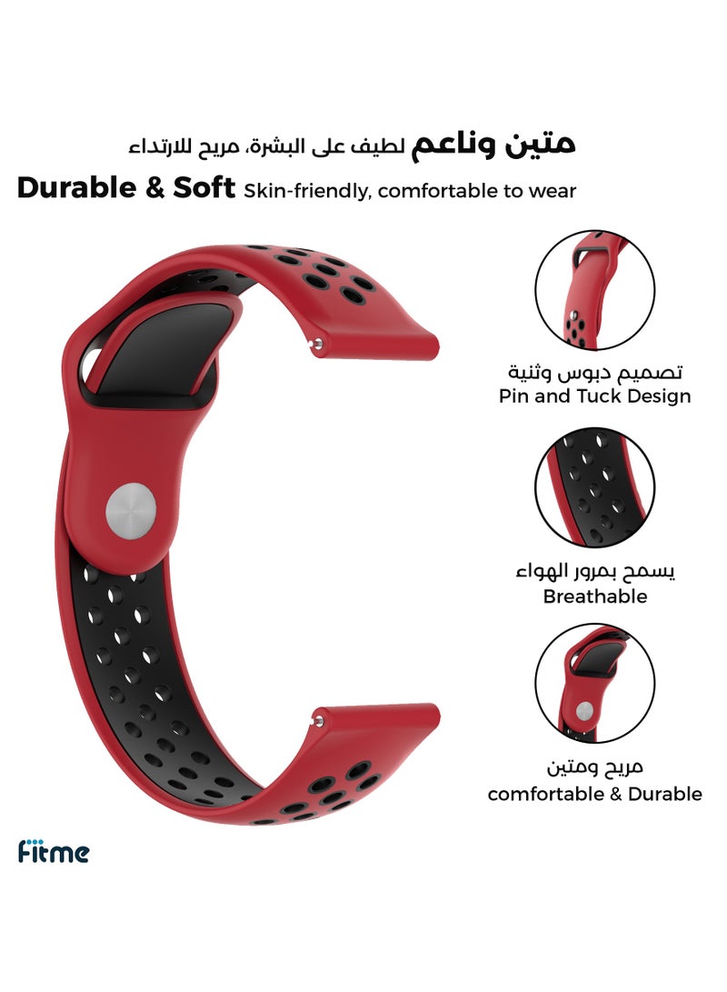 FITME Sport Silicone Band For Huawei Watch GT (46mm) / Watch GT 2e (46mm) / GT 2 / GT 2 Pro / GT 3 / GT 3 Pro (46mm) / GT Runner / GT 4 (46mm) / GT5 (46mm) \ GT5 pro (46mm) - (22 mm)  - Image 2