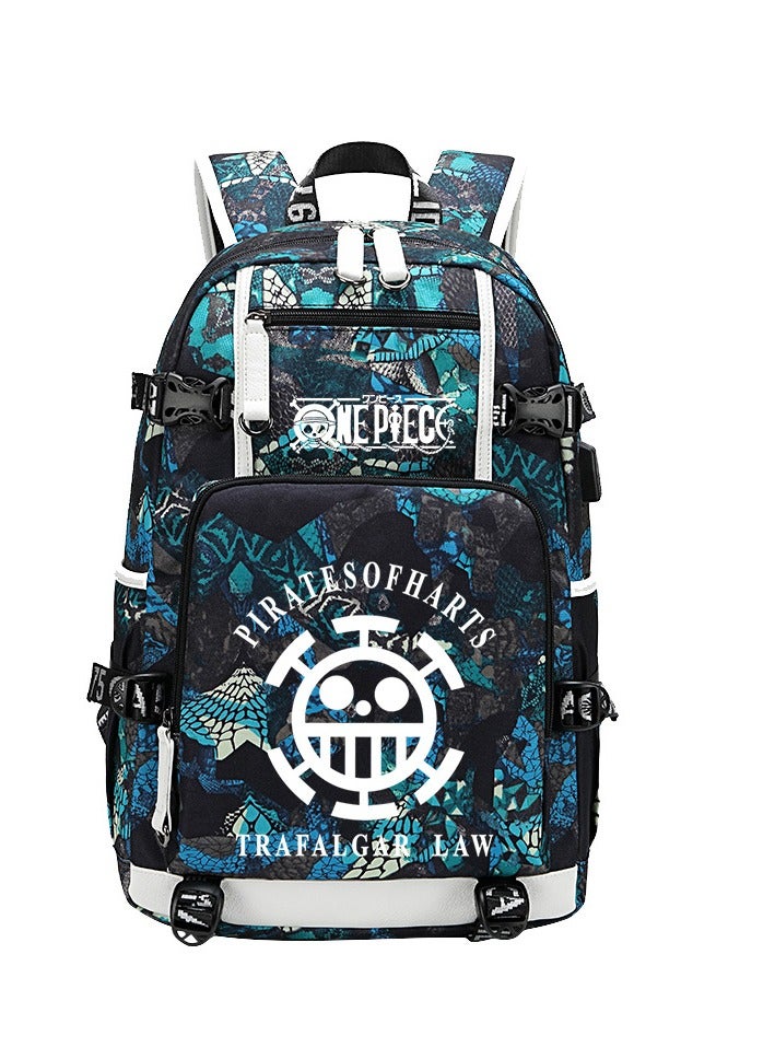 One Piece Anime Backpack Large Capacity Backpack 47*15*30cm