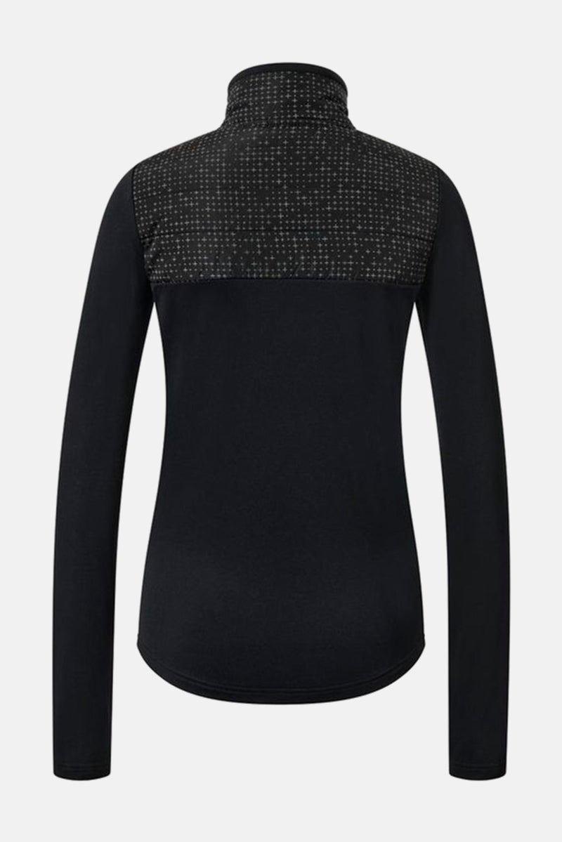 Tchibo سويت شيرت نسائي بنصف سحاب برقبة مزيفة، أسود - Image 3