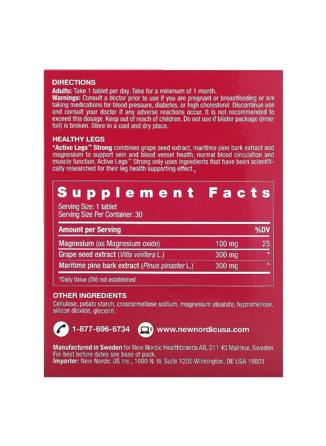 New Nordic - New Nordic, Active Legs Strong, 30 Tablets - Image 1