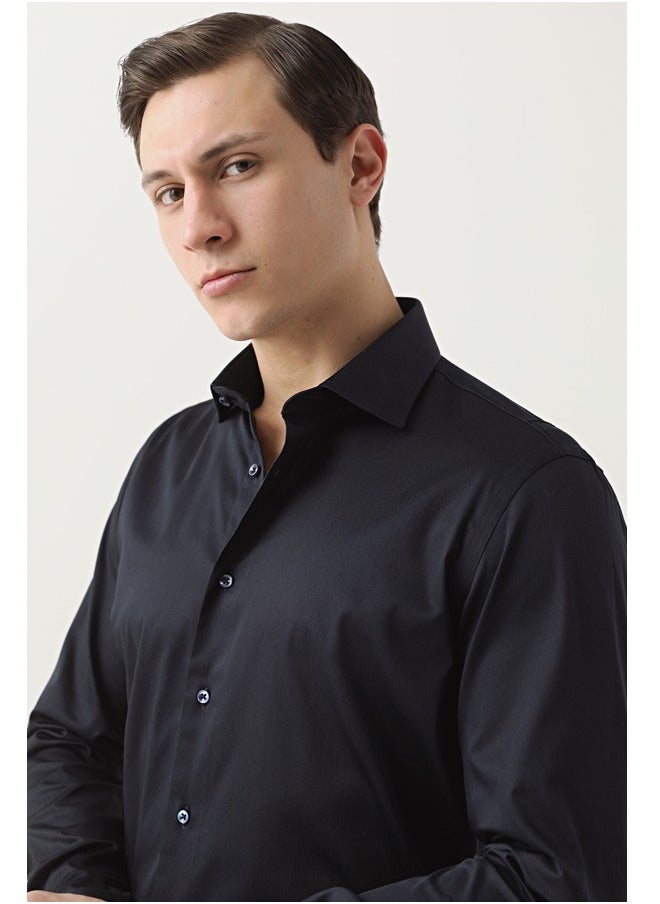 D'S DAMAT Ds Damat Shirt Slim Fit Navy Blue  - Image 2
