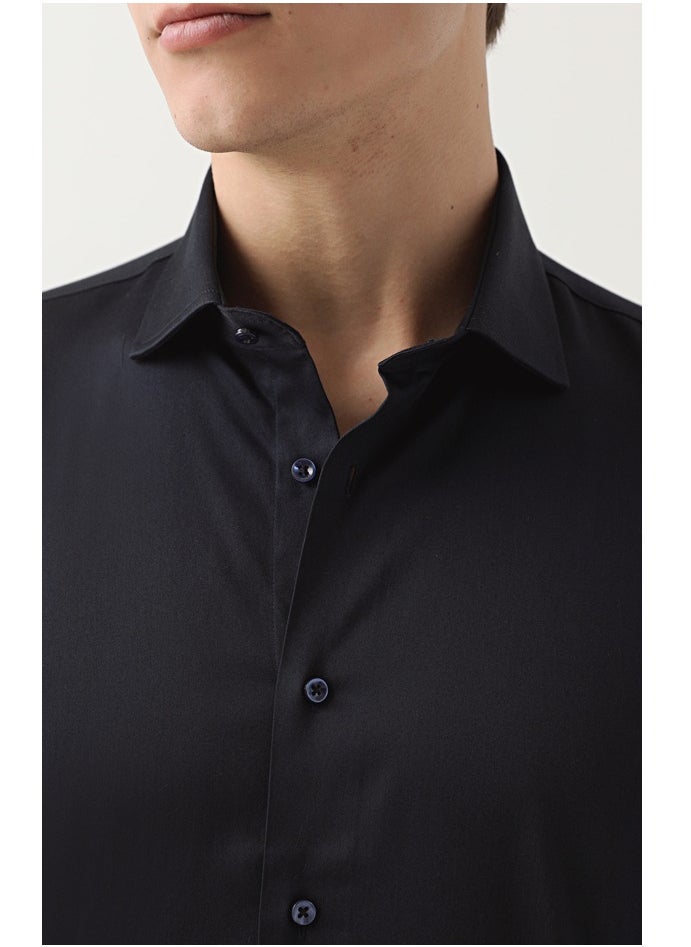 D'S DAMAT Ds Damat Shirt Slim Fit Navy Blue  - Image 3