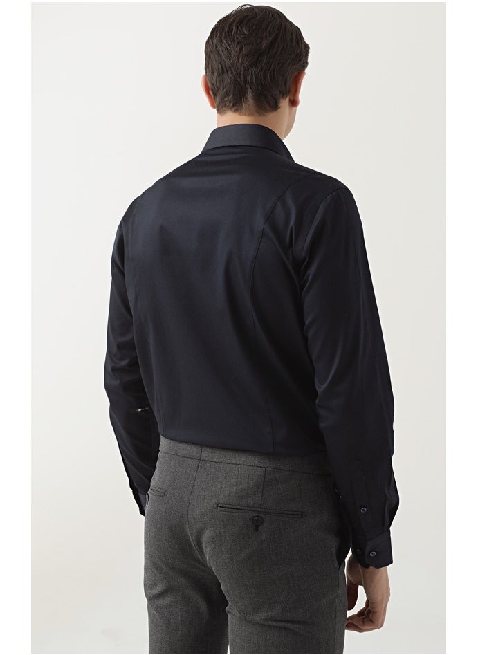 D'S DAMAT Ds Damat Shirt Slim Fit Navy Blue  - Image 4
