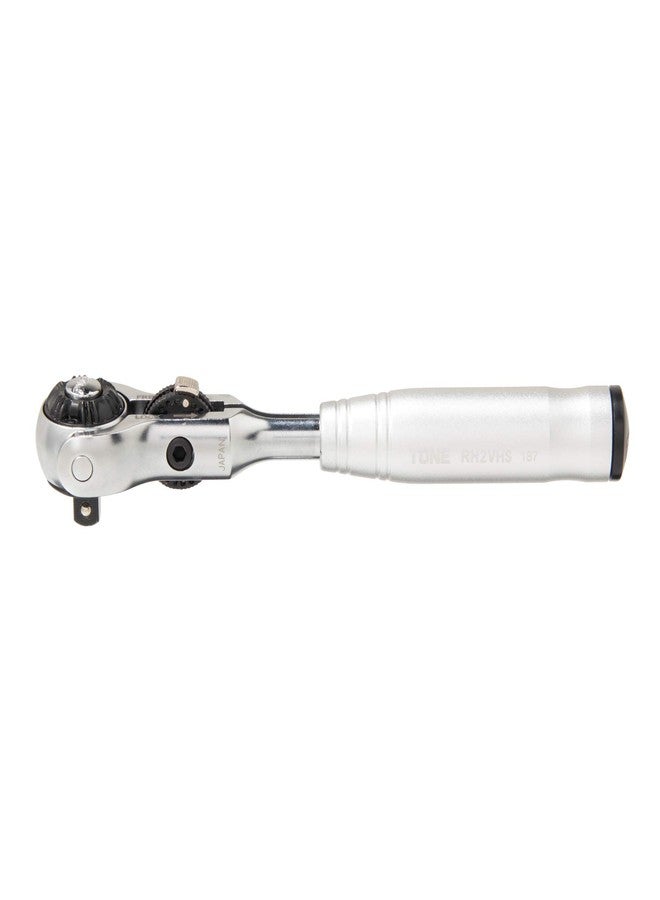TONE Short Swivel Ratchet Handle (Socket Hold Type) RH2VHS 1/4" Inch Drive - Image 2