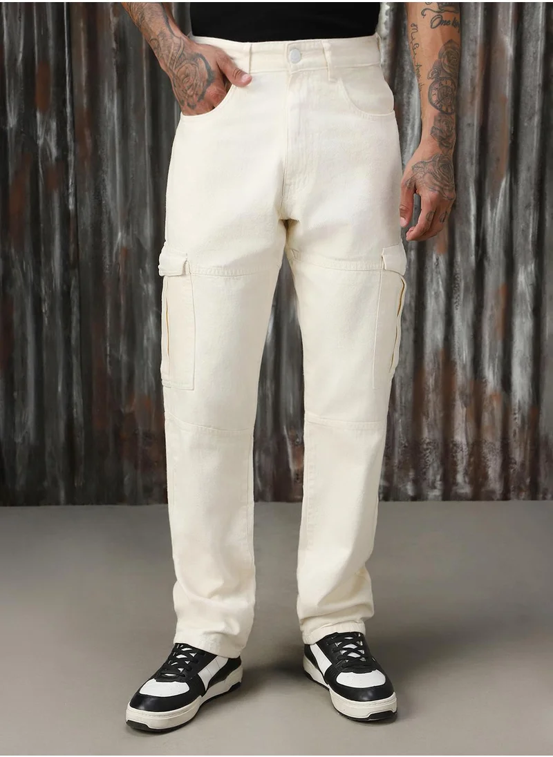 HIGH STAR Men Ecru Jeans