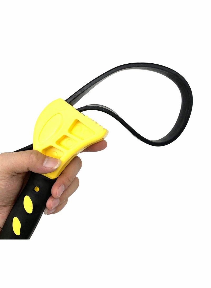 SOLARAE Rubber Strap Adjustable Wrenches 2 Piece Multi Tool Universal Wrench Use for Any Shape Opener Tool - Image 2