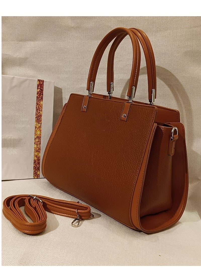 PACIFIC browen women's bag made of the best leather materials with adjustable handles 