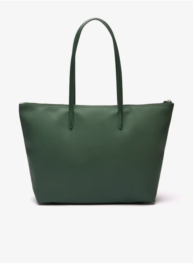 LACOSTE Women's L12.12 Concept Fashion Versatile Large Capacity Zipper Handbag Tote Bag Shoulder Bag Large Green  - Image 3