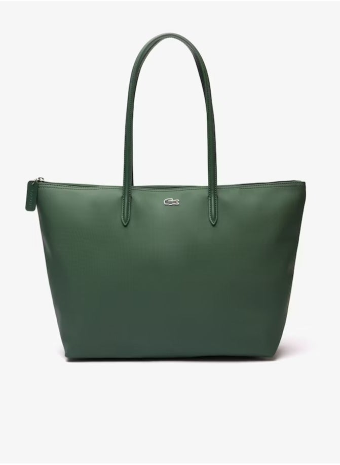 LACOSTE Women's L12.12 Concept Fashion Versatile Large Capacity Zipper Handbag Tote Bag Shoulder Bag Large Green  - Image 1