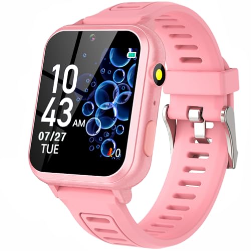 Wiszodet Smart Watch for Kids Gift for Girls Age 5-12, 1.54" Touch Screen Watch with HD Camera Video 39 Games Music Pedometer Flashlight Alarm Clock, Gifts for 7 8 9 10 Year Old Girls Boys - Image 1