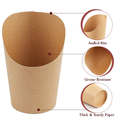 Ocmoiy Charcuterie Cups with Sticks and Bags, Brown Disposable 14 oz Kraft Paper Appetizer Cups, Individual Party Serving Snack Cups (50 Cups, 200 Picks, 50 bags) - Image 4