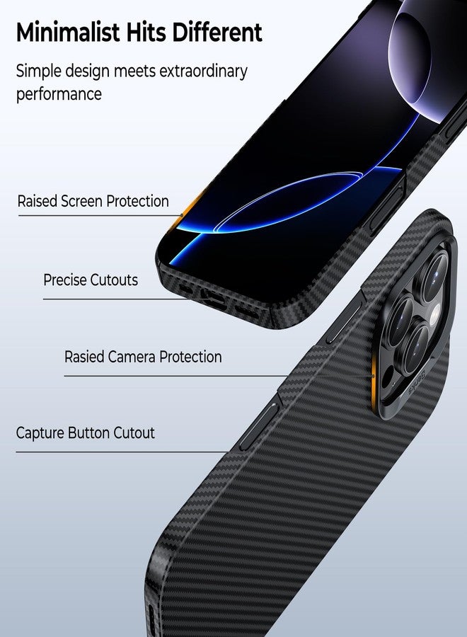 بينكس جراب BENKS ArmorAir لهاتف iPhone 16 Pro، [متوافق مع Magsafe] جراب فائق النحافة وخفيف الوزن لهاتف iPhone 16 Pro، مصنوع من ألياف الأراميد Dupont Kevlar 600D، تصميم بسيط باللون الأسود - Image 5
