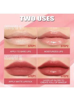 Charm Kiss 3 Colors Tinted Plumping Lip Oil Gloss Set, Fat Lip Oil Drip Lip Glow Oil,Ultra-Hydrating & Nourishing Lip Care Lip Tint, Smooth Glossy Shiny Transparent Lip Gloss Plumping Lip Care (SET B)  - Image 4