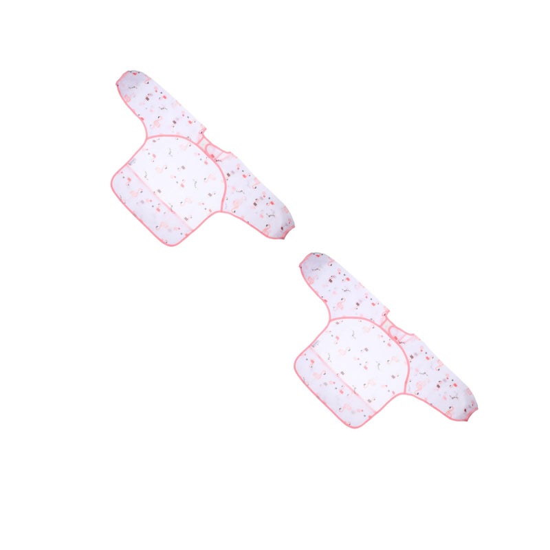 2pcs Baby Sleeve Aprons Children Breathable Painting Flamingo Aprons Baby Eatting Clothes ( , Size 90, 0.6-2 Years Old Style) - Image 5
