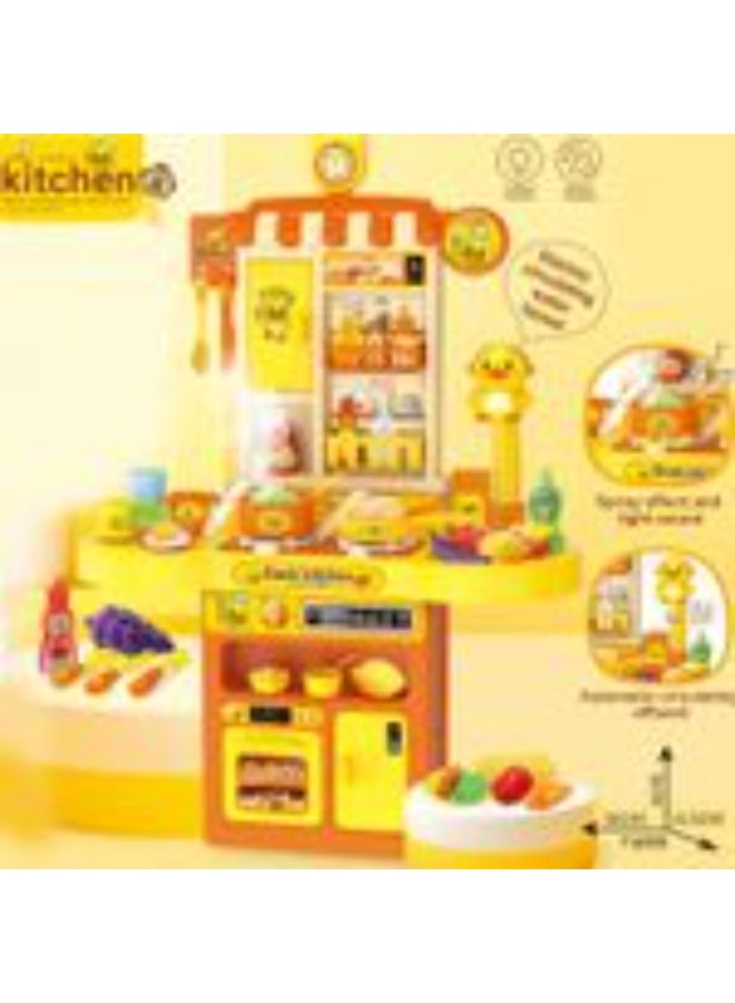 Generic valueable 1 Duck Kitchen Play Set - 44-piece imaginative play kitchen with spray effect, circular water tap, light and sound - Realistic cooking accessories for children ages 3 and up - Educational role-play - Color may vary slightly due to photography - Image 3