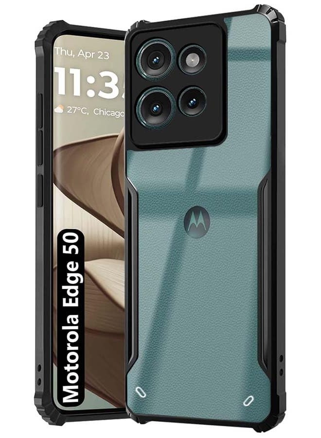 Motorola Edge 50 Shockproof Crystal Clear Back Cover Shock proof Protective Design  Transparent Back Cover for Moto Edge 50 - Image 3