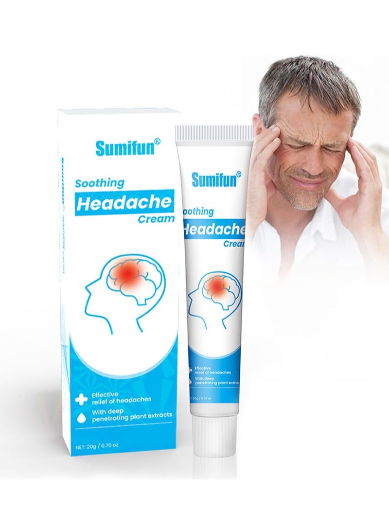 سوميفون كريم مهدئ للصداع، تركيبة عشبية طبيعية، غير مهيج، يخفف الصداع والدوار والغثيان، يخفف ضغط الرأس وعدم الراحة، راحة سريعة من الصداع النصفي (20 جرام) - Image 1