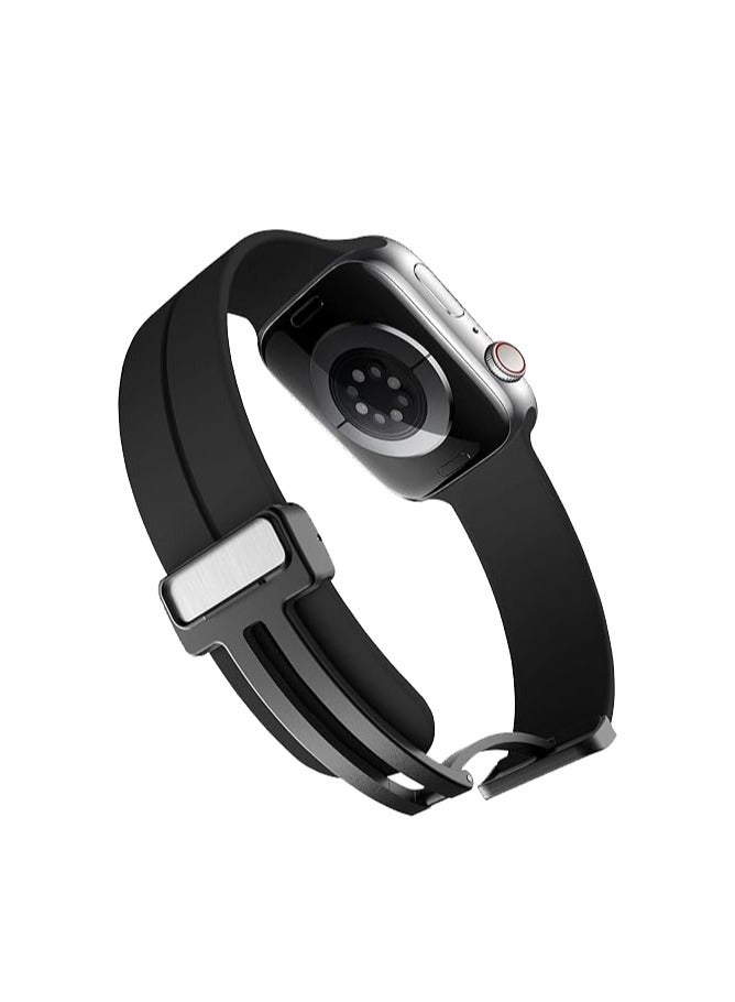 HablTech Magnetic Bands for Apple Watch 44/45/46/49mm ,Sport Silicone Strap for iWatch Series 11/10/9/8/7/6/5/4/SE/SE2/SE3/Ultra - Image 3