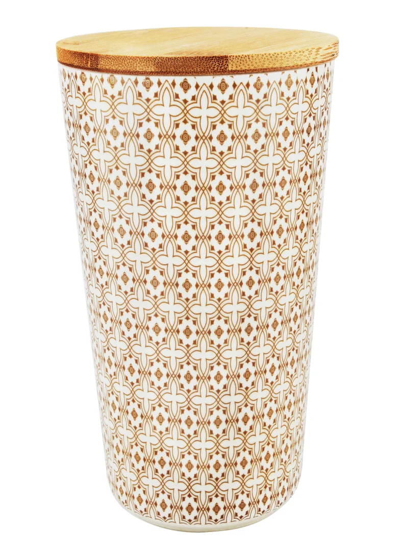 Cuisine Art Bamboo Fiber Canister 11x19cm Diamond Design