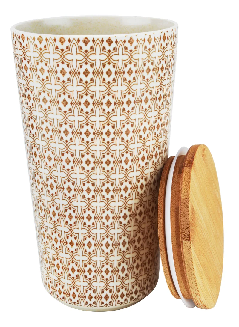 Cuisine Art Bamboo Fiber Canister 11x19cm Diamond Design