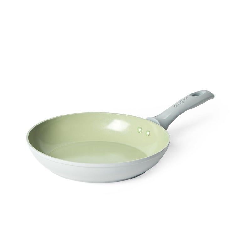 Salter Earth 24cm Frying Pan  Healthy Ceramic NonStick Coating PFASFree Induction Cookware Small Aluminium Egg Pancake Cooking Skillet Easy Clean PFOAPTFEFree Stay Cool Handle Green