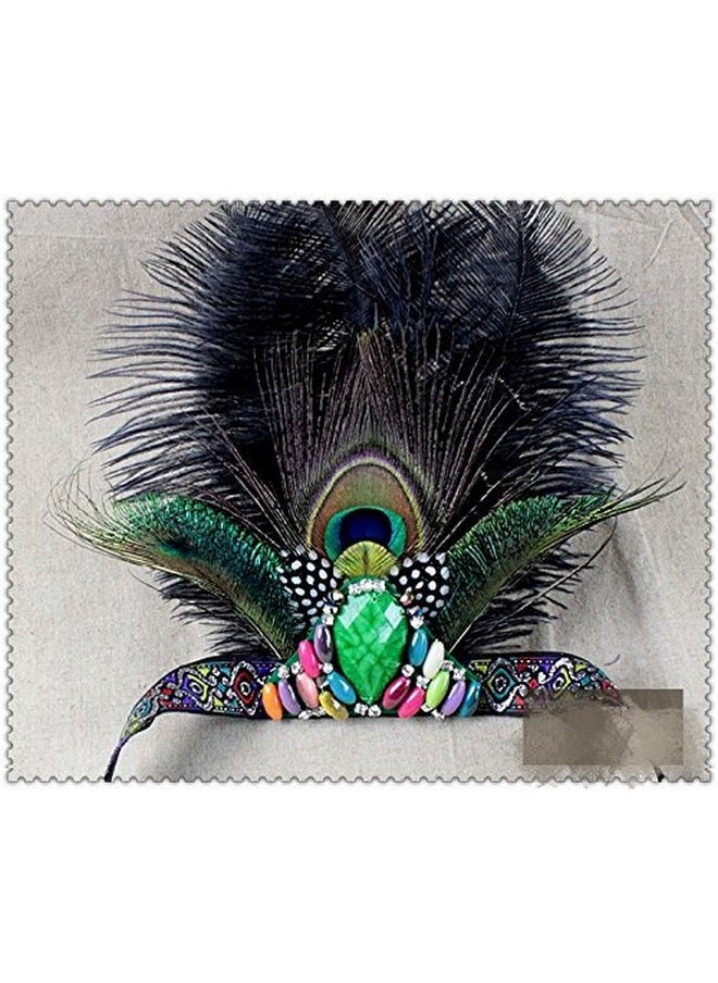 Seven & Nine Service Women'S Handmade Indian Feather Fascinator Headband Black  - Image 2