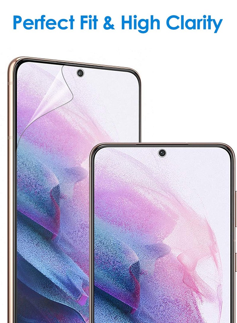 جي تيك واقي شاشة متوافق مع سامسونج جالاكسي S21 بلس S21 بلس 6.7 بوصة عالي الوضوح مرن من مادة البولي يوريثان اللدن بالحرارة 2 حزمة - Image 4