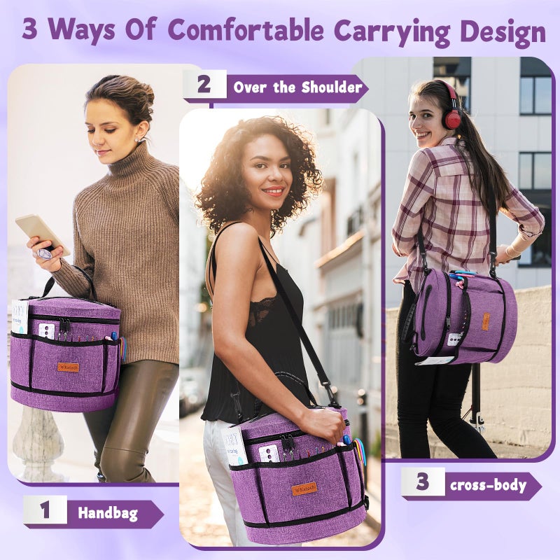 Katech Crochet Kit for Beginners, Beginner Crochet Kit for Adults-Crochet Kits Includes Crochet Hooks Knitting Bag Crochet Yarn for Crocheting Instruction Knitting Kit Crochet Supplies Gift - Image 3