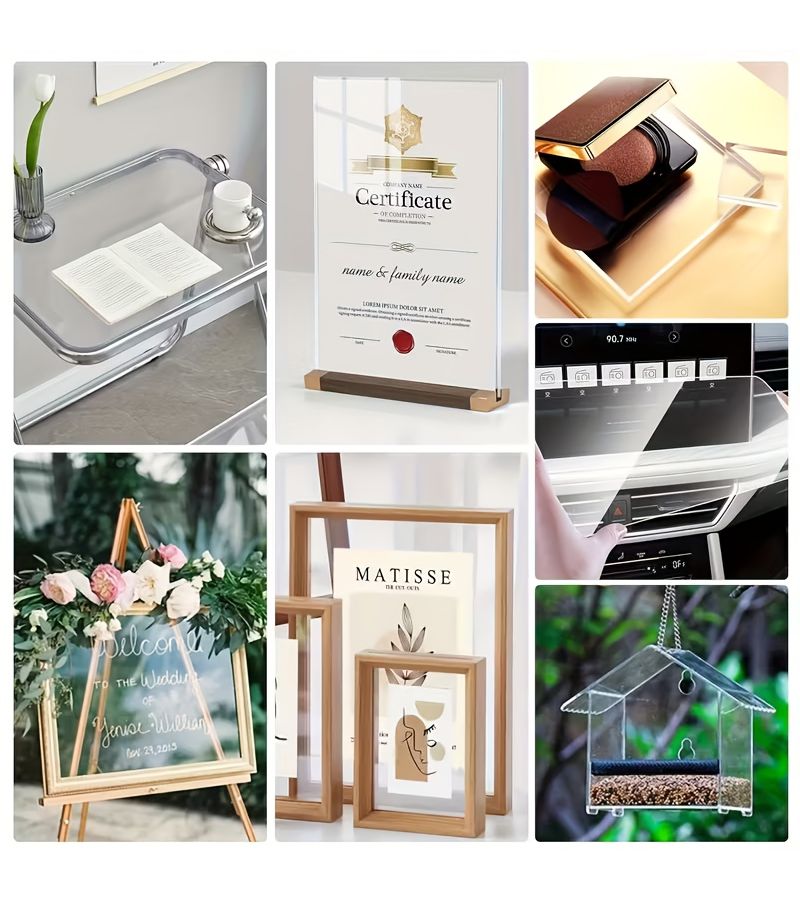 A4 Size 5pcs Clear Acrylic Sheet Transparent Plastic Board For Picture Frame Glass Replacement Display Painting - Image 5