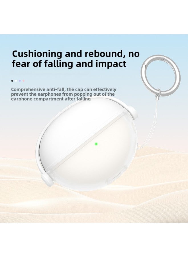 For Huawei FreeClip Protective Case Pro3 Lock 5i Silicone 6i Soft Case Freebudspro4 Earphone Case-Color:White-Model:FreeClip  - Image 3