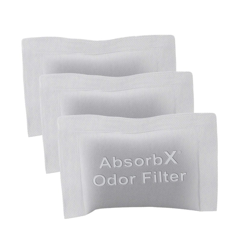 SensorCan SensorCan Official AbsorbX Trash Can Deodorizer 3Pack All Natural Activated Charcoal Odor Absorber Stops Garbage Smells Air Filter Freshener for 8 Gal and Larger Waste Bins with Compartment 
