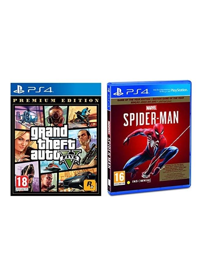 Sony Spider Man And Grand Theft Auto V Premium - (Intl Version) - ps4_ps5 - Image 1