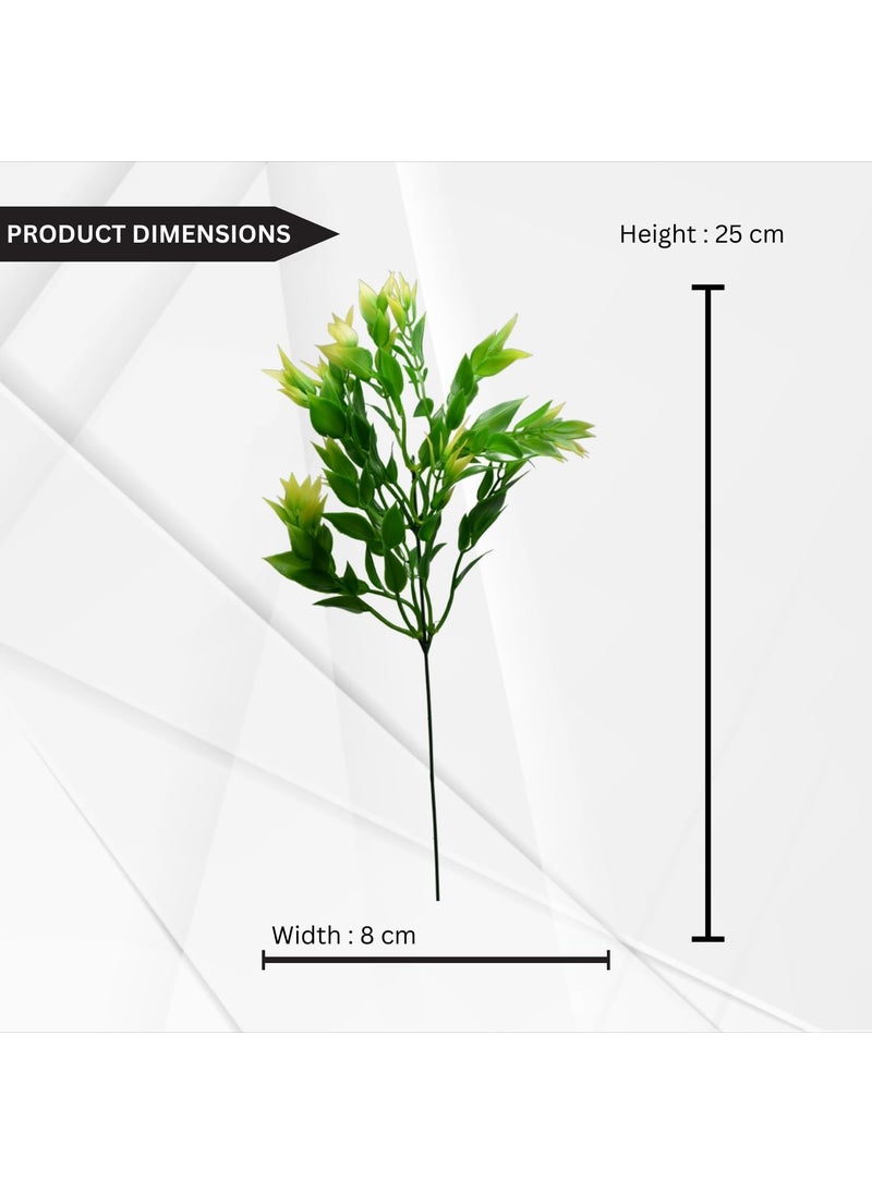 DecoreBugs DecoreBugs Artificial Plants Leave Sticks Set of 10 Pack Small Plants for Home Decor Office Decor Restaurants Gifts DB8123  - Image 4