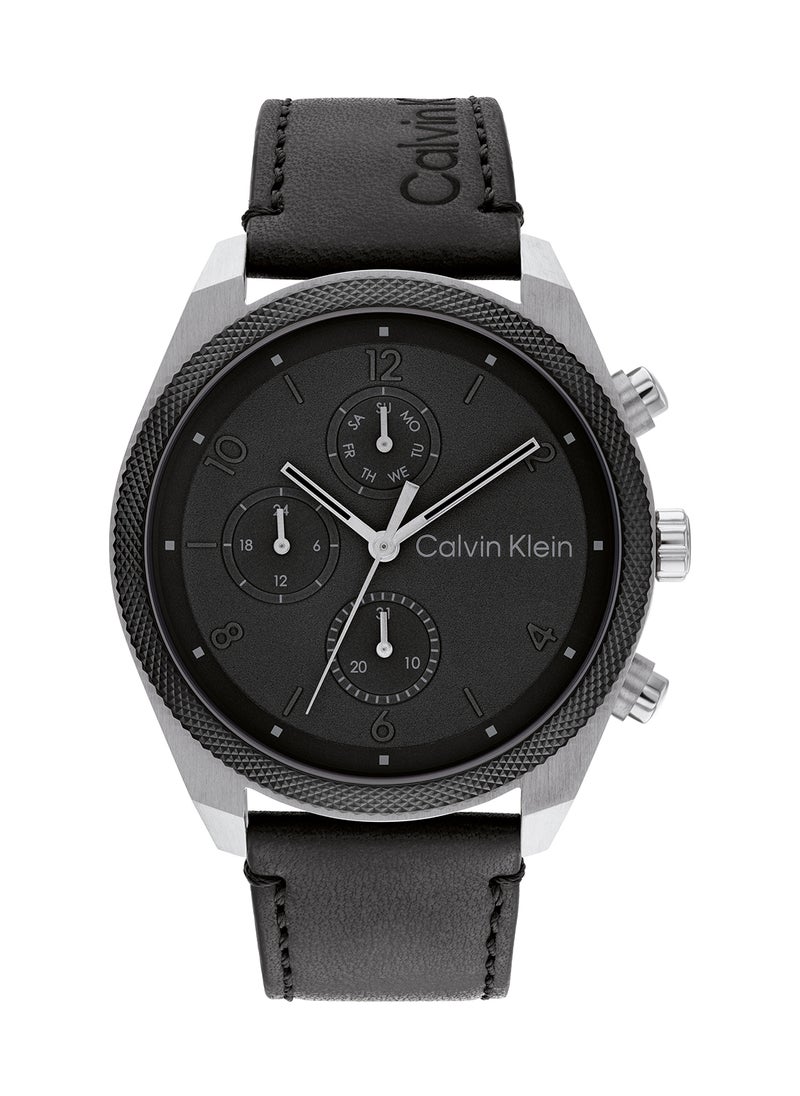 CALVIN KLEIN - Men's Analog Round Shape Leather Wrist Watch 25200364 - 44 Mm - Image 1