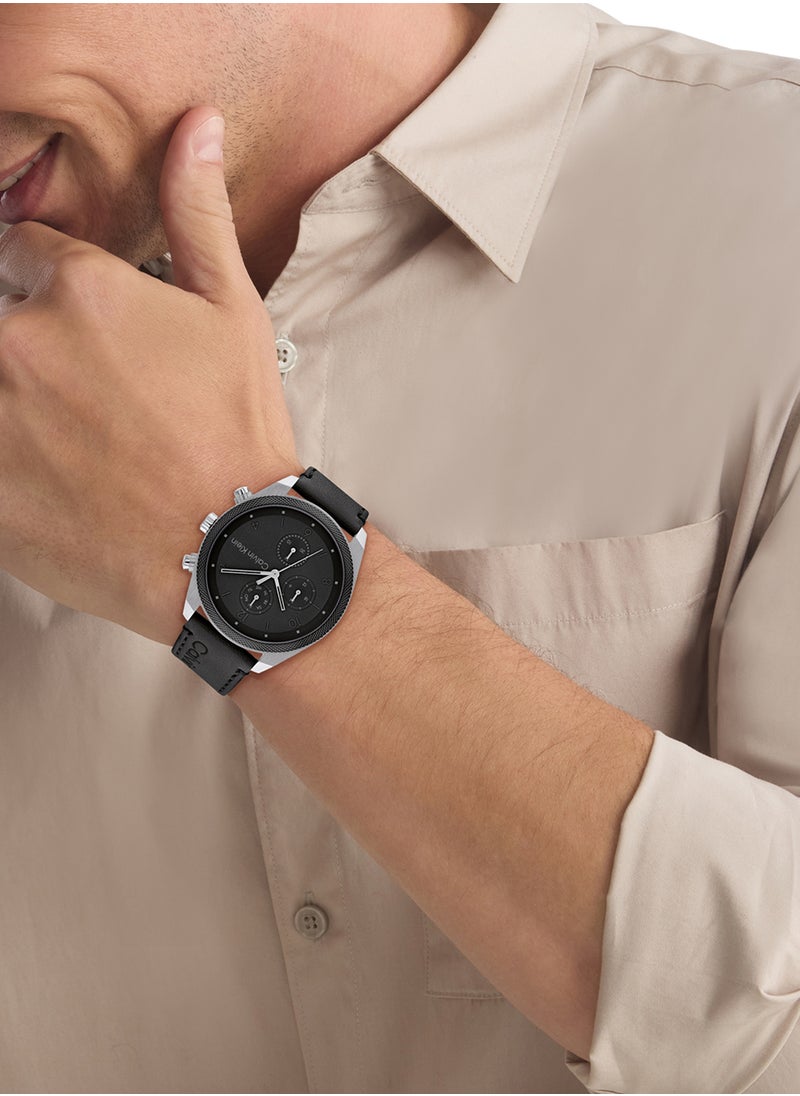 CALVIN KLEIN - Men's Analog Round Shape Leather Wrist Watch 25200364 - 44 Mm - Image 1