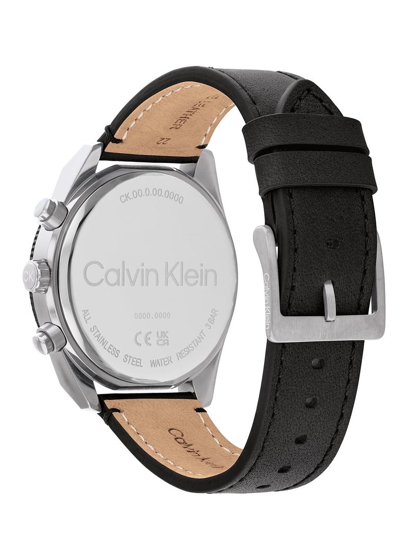 CALVIN KLEIN - Men's Analog Round Shape Leather Wrist Watch 25200364 - 44 Mm - Image 1