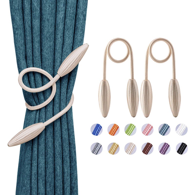 NICEEC 2 Pack Curtain Tiebacks Creative Decorative Window DTwist Tie Backs European Style Random Modelling Curtain Holdbacks for Home and Office Window Drapries(Creamy White) - Image 1