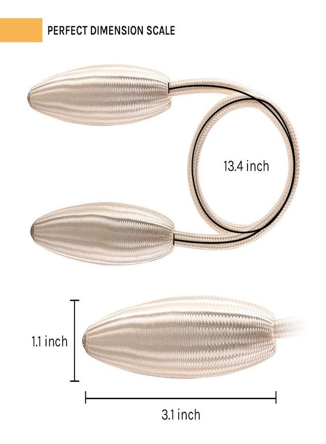 NICEEC 2 Pack Curtain Tiebacks Creative Decorative Window DTwist Tie Backs European Style Random Modelling Curtain Holdbacks for Home and Office Window Drapries(Creamy White) - Image 2