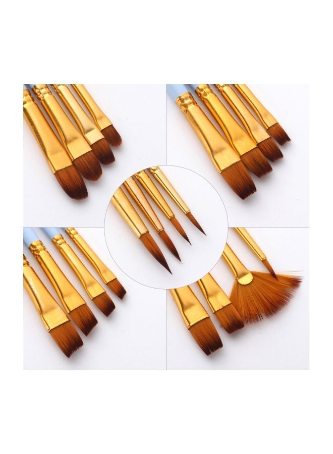 NIBEMINENT 20-Piece Artist Paintbrush Set Blue/Gold/Brown - Image 3